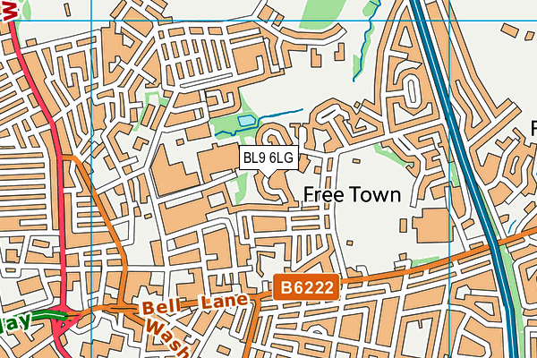 BL9 6LG map - OS VectorMap District (Ordnance Survey)