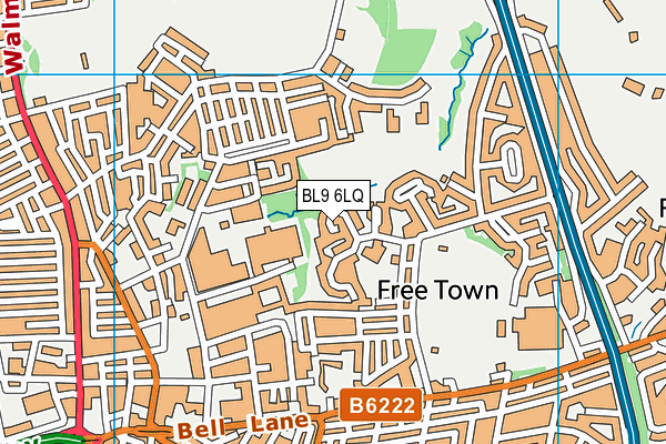 BL9 6LQ map - OS VectorMap District (Ordnance Survey)