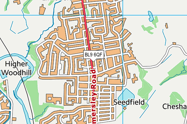 BL9 6QF map - OS VectorMap District (Ordnance Survey)