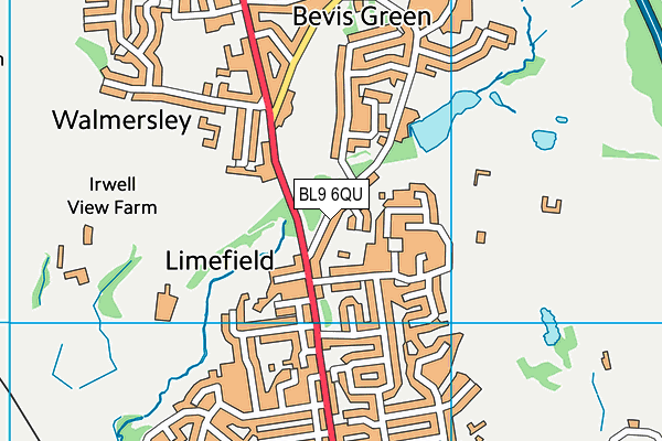 BL9 6QU map - OS VectorMap District (Ordnance Survey)