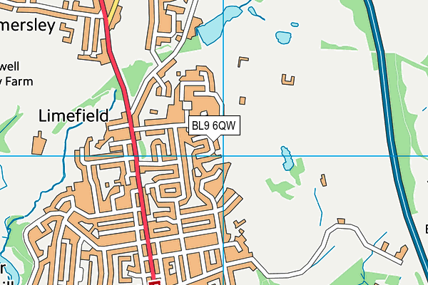 BL9 6QW map - OS VectorMap District (Ordnance Survey)