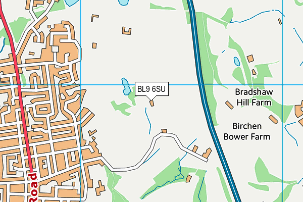 BL9 6SU map - OS VectorMap District (Ordnance Survey)