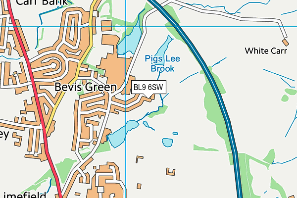 BL9 6SW map - OS VectorMap District (Ordnance Survey)