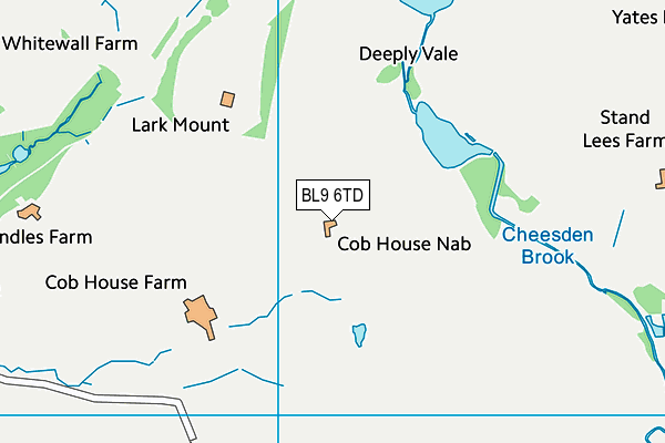 BL9 6TD map - OS VectorMap District (Ordnance Survey)