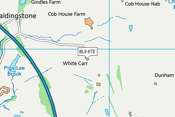Walmersley Golf Club map (BL9 6TE) - OS VectorMap District (Ordnance Survey)