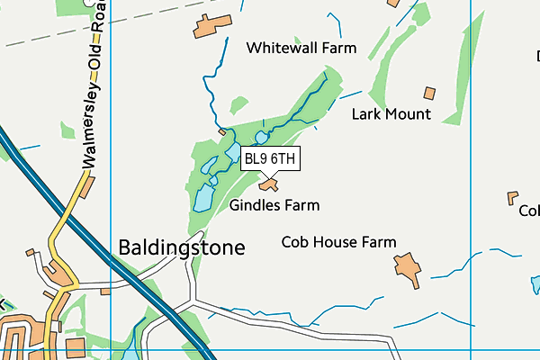 BL9 6TH map - OS VectorMap District (Ordnance Survey)