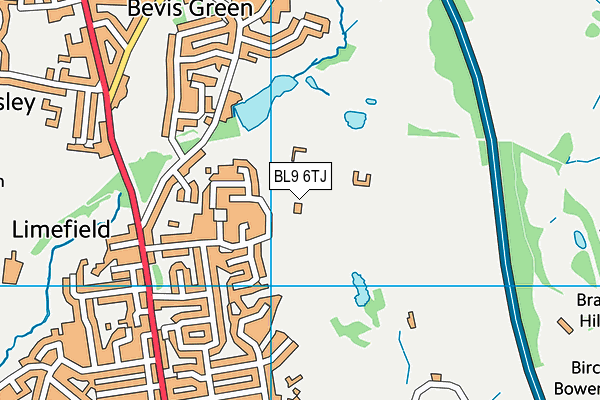 BL9 6TJ map - OS VectorMap District (Ordnance Survey)