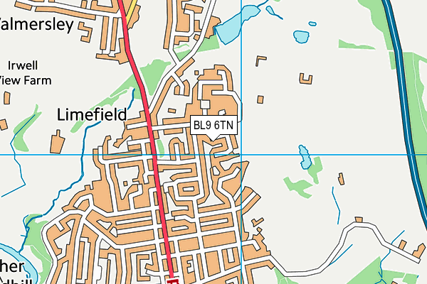 BL9 6TN map - OS VectorMap District (Ordnance Survey)