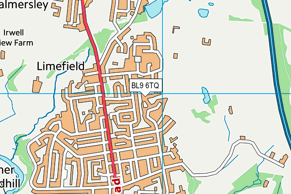 BL9 6TQ map - OS VectorMap District (Ordnance Survey)