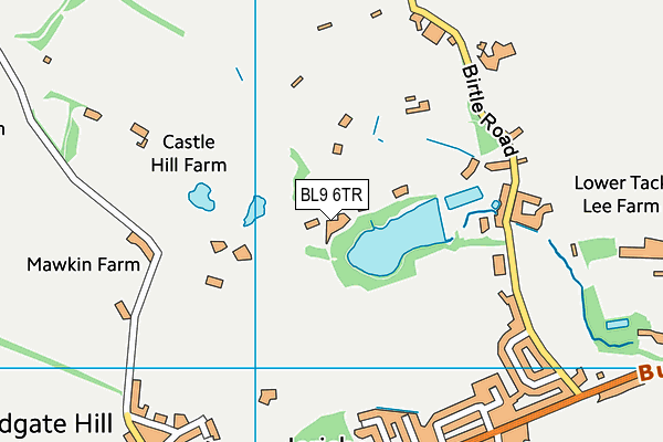 BL9 6TR map - OS VectorMap District (Ordnance Survey)