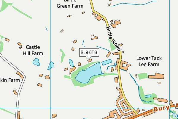 BL9 6TS map - OS VectorMap District (Ordnance Survey)