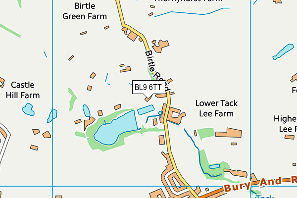 BL9 6TT map - OS VectorMap District (Ordnance Survey)