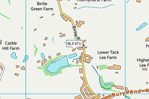 BL9 6TU map - OS VectorMap District (Ordnance Survey)
