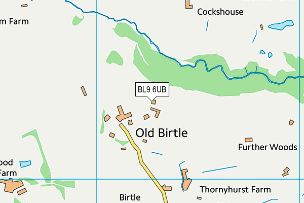 BL9 6UB map - OS VectorMap District (Ordnance Survey)