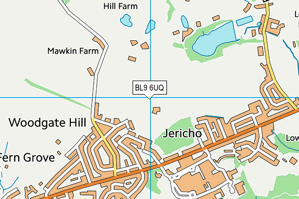 BL9 6UQ map - OS VectorMap District (Ordnance Survey)