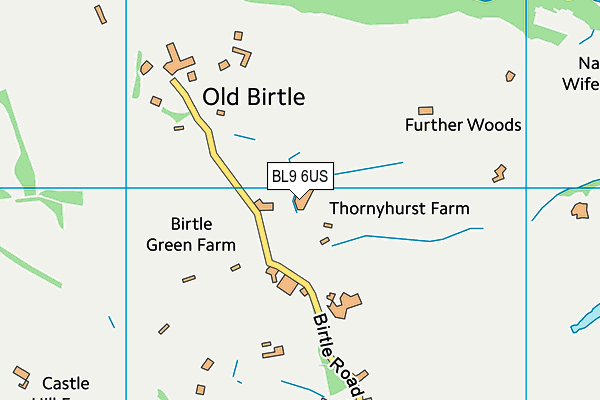 BL9 6US map - OS VectorMap District (Ordnance Survey)