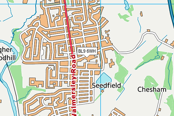 BL9 6WH map - OS VectorMap District (Ordnance Survey)