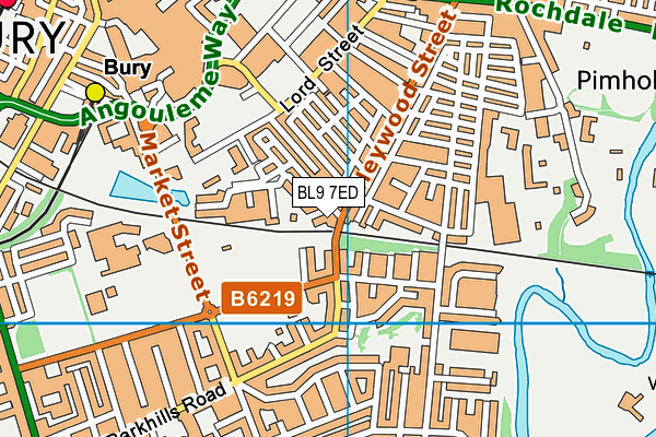 BL9 7ED map - OS VectorMap District (Ordnance Survey)
