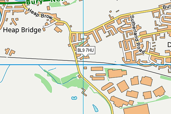 BL9 7HU map - OS VectorMap District (Ordnance Survey)