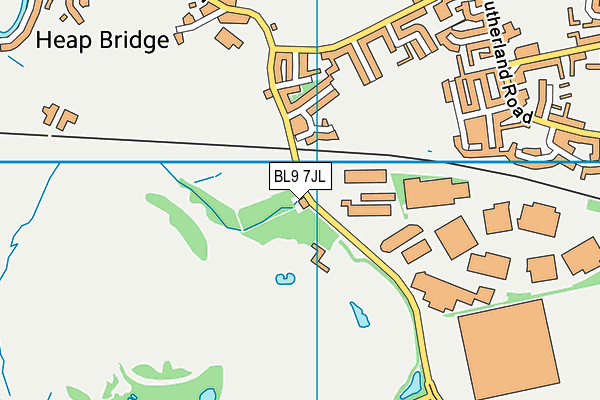 BL9 7JL map - OS VectorMap District (Ordnance Survey)