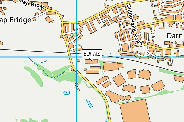 BL9 7JZ map - OS VectorMap District (Ordnance Survey)