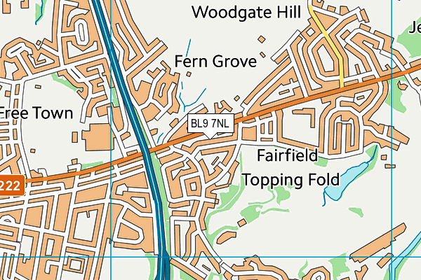 BL9 7NL map - OS VectorMap District (Ordnance Survey)