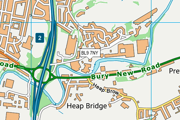 BL9 7NY map - OS VectorMap District (Ordnance Survey)