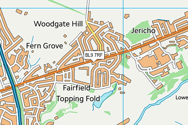 BL9 7RF map - OS VectorMap District (Ordnance Survey)