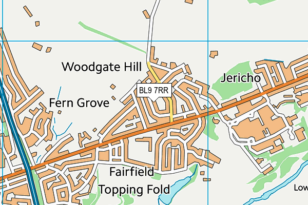 BL9 7RR map - OS VectorMap District (Ordnance Survey)