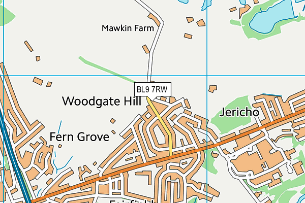 BL9 7RW map - OS VectorMap District (Ordnance Survey)