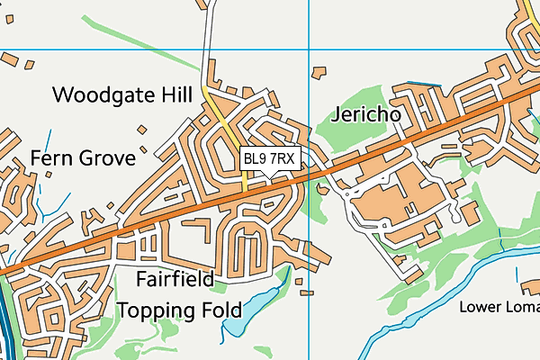BL9 7RX map - OS VectorMap District (Ordnance Survey)
