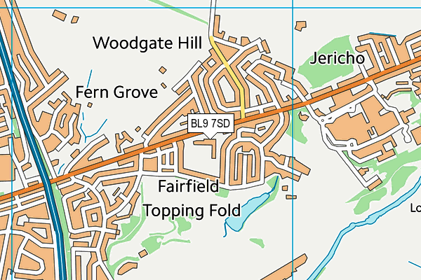 Fairfield Community Primary School map (BL9 7SD) - OS VectorMap District (Ordnance Survey)