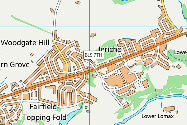 BL9 7TH map - OS VectorMap District (Ordnance Survey)