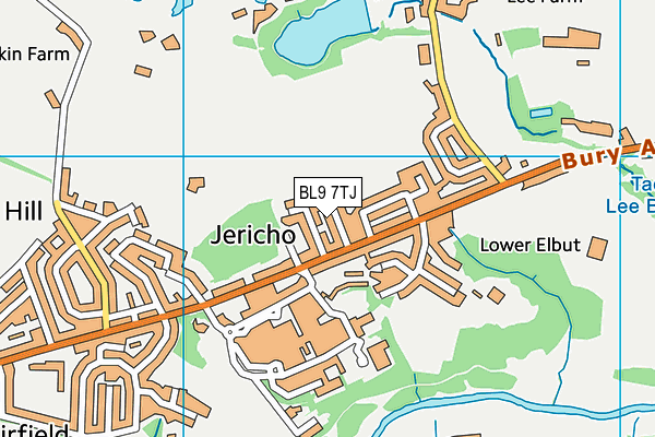 BL9 7TJ map - OS VectorMap District (Ordnance Survey)