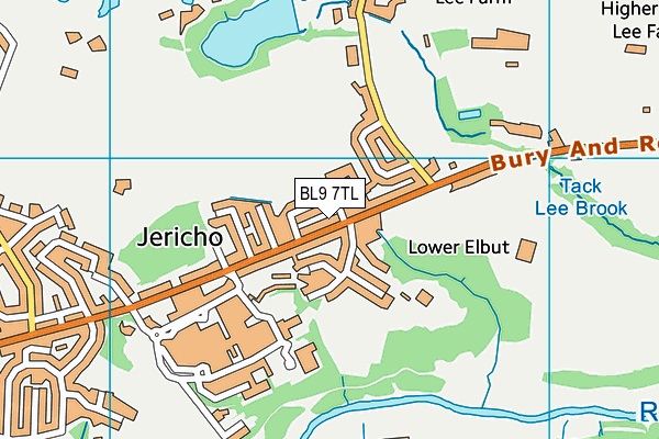 BL9 7TL map - OS VectorMap District (Ordnance Survey)