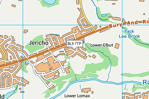 BL9 7TP map - OS VectorMap District (Ordnance Survey)