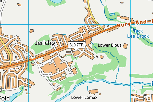 BL9 7TR map - OS VectorMap District (Ordnance Survey)