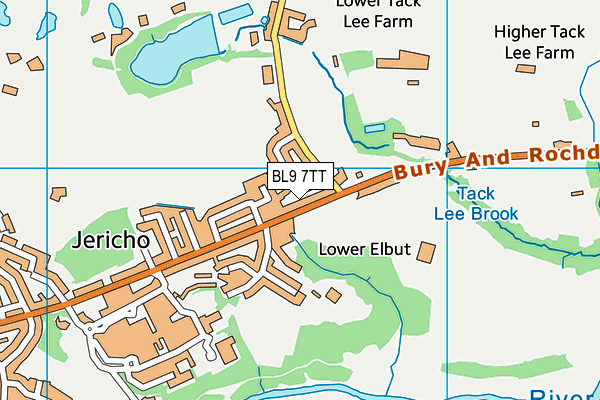 BL9 7TT map - OS VectorMap District (Ordnance Survey)