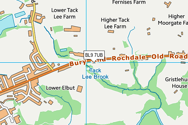 BL9 7UB map - OS VectorMap District (Ordnance Survey)