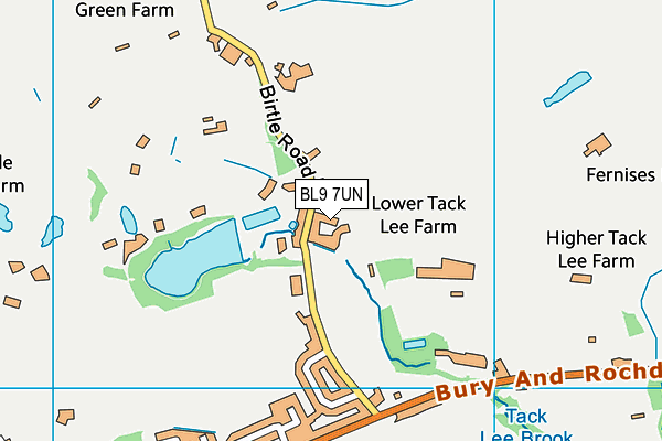 BL9 7UN map - OS VectorMap District (Ordnance Survey)