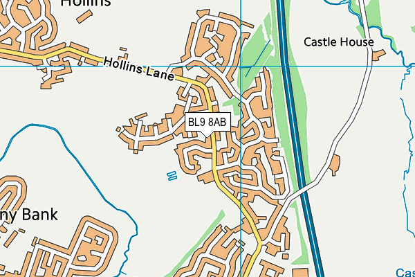 BL9 8AB map - OS VectorMap District (Ordnance Survey)