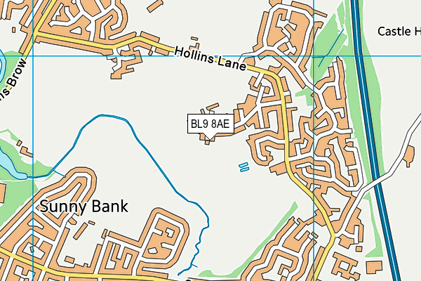 BL9 8AE map - OS VectorMap District (Ordnance Survey)
