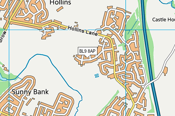 BL9 8AP map - OS VectorMap District (Ordnance Survey)