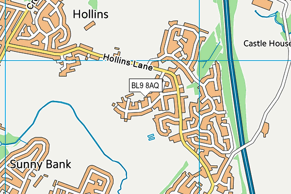 BL9 8AQ map - OS VectorMap District (Ordnance Survey)