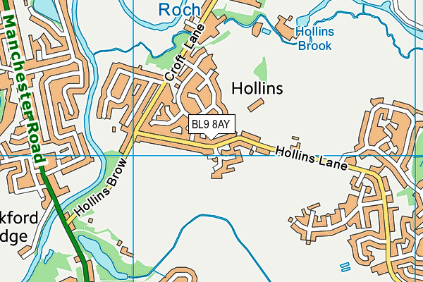 Hollins Grundy Primary School map (BL9 8AY) - OS VectorMap District (Ordnance Survey)