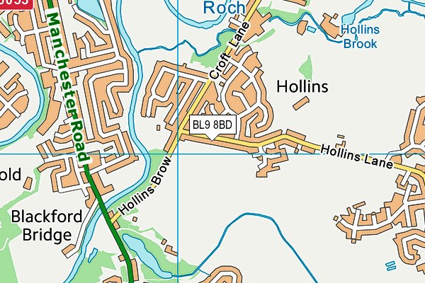 BL9 8BD map - OS VectorMap District (Ordnance Survey)