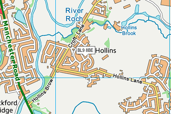 BL9 8BE map - OS VectorMap District (Ordnance Survey)