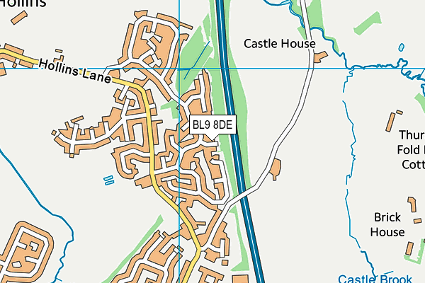 BL9 8DE map - OS VectorMap District (Ordnance Survey)
