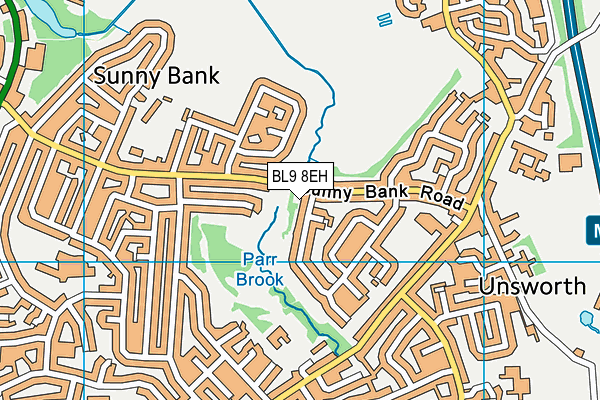 BL9 8EH map - OS VectorMap District (Ordnance Survey)