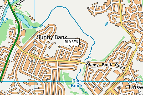 BL9 8EN map - OS VectorMap District (Ordnance Survey)